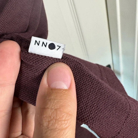 NN.07 No Nationality Cliff Lyocell blend Tee Wine Burgundy Men’s Size X-Large - Picture 4 of 6